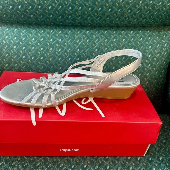 Impo Women's Metallic Strappy Sandals - Picture 2 of 4